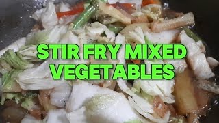 STIR FRY MIXED VEGETABLES  EASY COOKING [upl. by Uis]