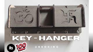 Wooden Key Holder at home Only 100 Rs Unboxing and Review 🔥 सिर्फ 100 रुपय [upl. by Thorr]