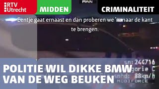 Politie wil dikke BMW van de weg beuken in Utrecht  RTV Utrecht [upl. by Lebanna]