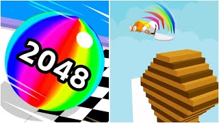 Ball Run 2048 vs Master Slicer Android iOS Gameplay Mobile Ep244 [upl. by Ocsicnarf]