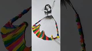 Thread painting shorts shortsfeed creative art [upl. by Jacky841]