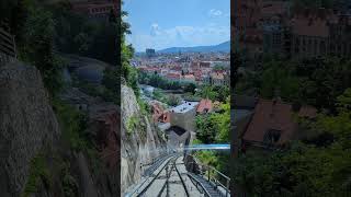 Schlossbergbahn Fahrt mit herrlichem Blick auf Graz im Frühling [upl. by Moule]