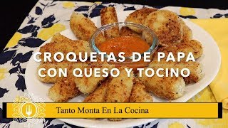 Tortitas de Papa con Queso y Tocino  Receta Casera [upl. by Aamsa473]