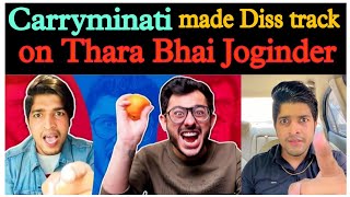 Carryminati made 🔥diss track on Thara bhai Joginder😱shorts carriminatitharabhaijoginder [upl. by Otsuaf]