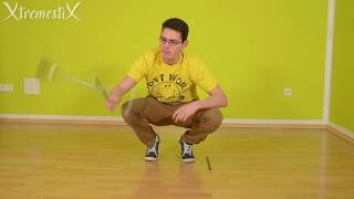 Flowerstick Devilstick Tutorial 2 Onehanded Spin [upl. by Lorou898]