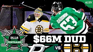 Dallas Stars embarrass Jeremy Swayman Boston Bruins 72  STARS POSTGAME [upl. by Alahc]