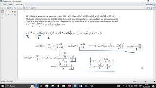 Clase Geometría Analítica  Rotación de ejes [upl. by Tacy]