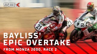 Troy Bayliss goes from 5th to 1st in ONE corner 🚀  Monza WorldSBK 2000 [upl. by Rellia]