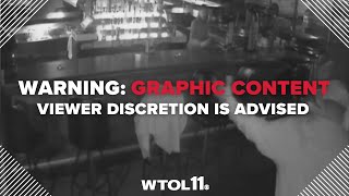 WARNING Surveillance video shows bar brawl that led to death conviction [upl. by Ibmat]