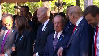 Biden Harris Trump and Vance attended 911 observances in New York 9112024 935 AM PDT [upl. by Faunia]