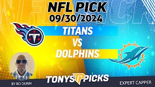 Tennessee Titans vs Miami Dolphins 93024 Week 4 FREE NFL Picks and Predictions by Bo Dunn [upl. by Omari229]