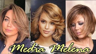 ✔️Cortes de Cabello MUJER 2024 ✂️ MEDIA MELENA 💇‍♀️Para todo Tipo de Cabello Los más Famosos 👌 [upl. by Ednargel]