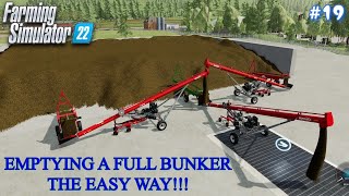 Emptying a FULL Silage Bunker the easy way  Using Belt System  FS 22 Timelapse [upl. by Rosene228]