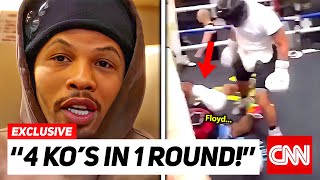 Gervonta Davis LEAKS Sparring Footage Of Floyd Getting KNOCKED 4 Times By Him [upl. by Jacobina]