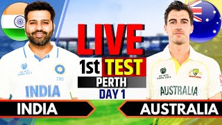 India vs Australia 1st Test Day 1  IND vs AUS Live Match Today  Live Cricket Match Today [upl. by Nehtanhoj]