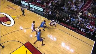 Dwyane Wade spins and dunks on Kendrick Perkins vs Thunder [upl. by Marcus]