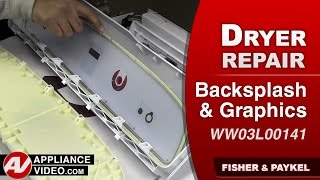 Fisher amp Paykel Dryer  Cannot Select Cycles  Backsplash amp Graphics Repair and Diagnostic [upl. by Isaacs]