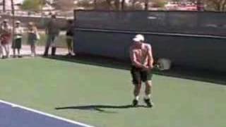 Andy Roddick practices with Jimmy Connors [upl. by Keating]