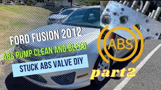 Abs module stuck valve clean and ABS module bleed with ABS FOXWELL scanner ford fusion 2012 Part 22 [upl. by Bathsheba]