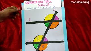 Maths Working model Parallel lines cut by transversal Different types of angles Maths TLM [upl. by Eiba672]