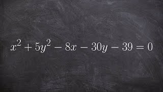 Convert equation of Ellipse from general form to standard [upl. by Sindee394]