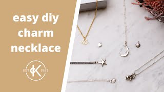 Easy DIY Charm Necklaces  Kernowcraft [upl. by Marala]