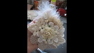 Oh My  5 x Gorgeous Shabby Scrap Flowers Tutorial  jennings644 [upl. by Ahsile]