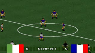 Fifa International Soccer MSDOS  France vs Italy [upl. by Llehcam]