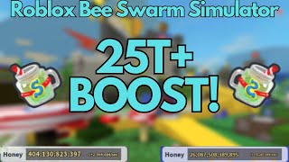 Roblox Bee Swarm Simulator  25T BOOST [upl. by Akcired484]