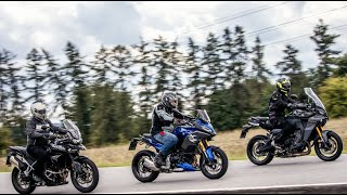 Střední třída s top výbavou Yamaha Tracer 9 GT vs BMW F 900 XR vs Triumph Tiger 900 GT Pro [upl. by Annahsal304]