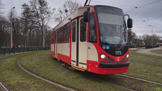 Poland Gdańsk tram 2 ride from Lawendowe Wzgórze to Jelitkowo [upl. by Itsa]