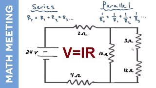 Circuit analysis  Solving current and voltage for every resistor [upl. by Herold550]