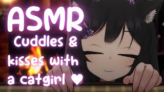 ASMR Catgirl gives meows nyas amp kisses ♥ scratching tapping purring amp kisses and more [upl. by Laleb]