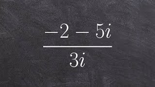 Tutorial  Dividing complex numbers ex 17 2  5i3i [upl. by Neirual]