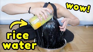 How to Make Rice Water Super Hair Growth Treatment 2 ways  Lana Summer [upl. by Nahtnamas242]