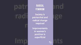 Radical Feminism  60 Second Sociology GCSE Sociological Theory [upl. by Wolram]