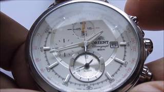 Orient Chronograph Watch How to Set Watch Alarm Function Movement 7T62 [upl. by Amy261]