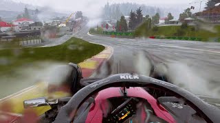 Is Eau Rouge Possible FLAT Backwards in FULL WET Conditions [upl. by Naylor237]