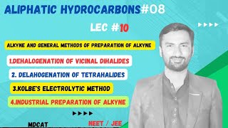 Alkyne  Preparation of alkyne  Kolbes Electrolytic method  mdcat Neet Jee urduhindi [upl. by Nedi561]