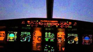 Cockpit view landing in low visibility  Airbus A321200 [upl. by May378]