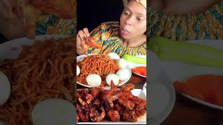 ASMR EATING NOODLES NO TALKING ASMR FRIED CHICKEN SPICY MUTTON CURRY AND EATING WITH HANDS ASMR [upl. by Asiuqram]