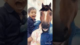 Funny horse face video shorts ytshorts viral trending 🤣🤣🤣 [upl. by Lahcear]