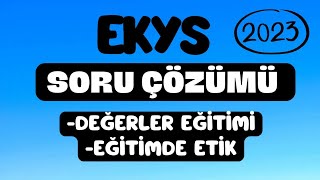 Ekys 2023 Eğitim Bilimleri Soru Çözümü ekys2023 [upl. by Paulette]