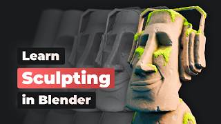 Sculpting in Blender for Beginners Full CourseTutorial b3d [upl. by Eillime]