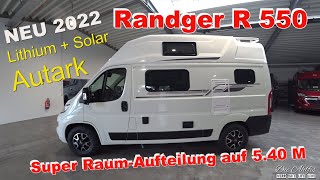 Fiat Ducato Modell 2022 💖Super Kurzes Wohnmobil RANDGER R 550 Tolles Konzept auf 540 M 👍✌ [upl. by Hanima]