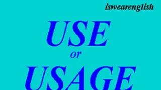 🔵 Use or Usage  The Difference  ESL British English Pronunciation [upl. by Khalin815]