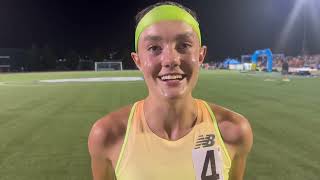 Sadie Engelhardt After Breaking US High School Outdoor Mile Record At HOKA Festival Of Miles [upl. by Anitnemelc]