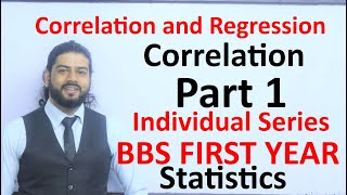 Correlation Part 1 Correlation and Regression BBS First Year Statistics Solution in Nepali 10 Mark [upl. by Xonnel]