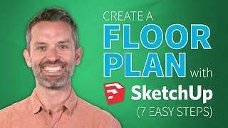 SketchUp Interior Design Tutorial — How to Create a Floor Plan in 7 EASY Steps [upl. by Kissel]