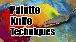 How to use a Palette Knife 🌟🎨 How to paint acrylic techniques for beginners Paint Night at Home [upl. by Cl486]